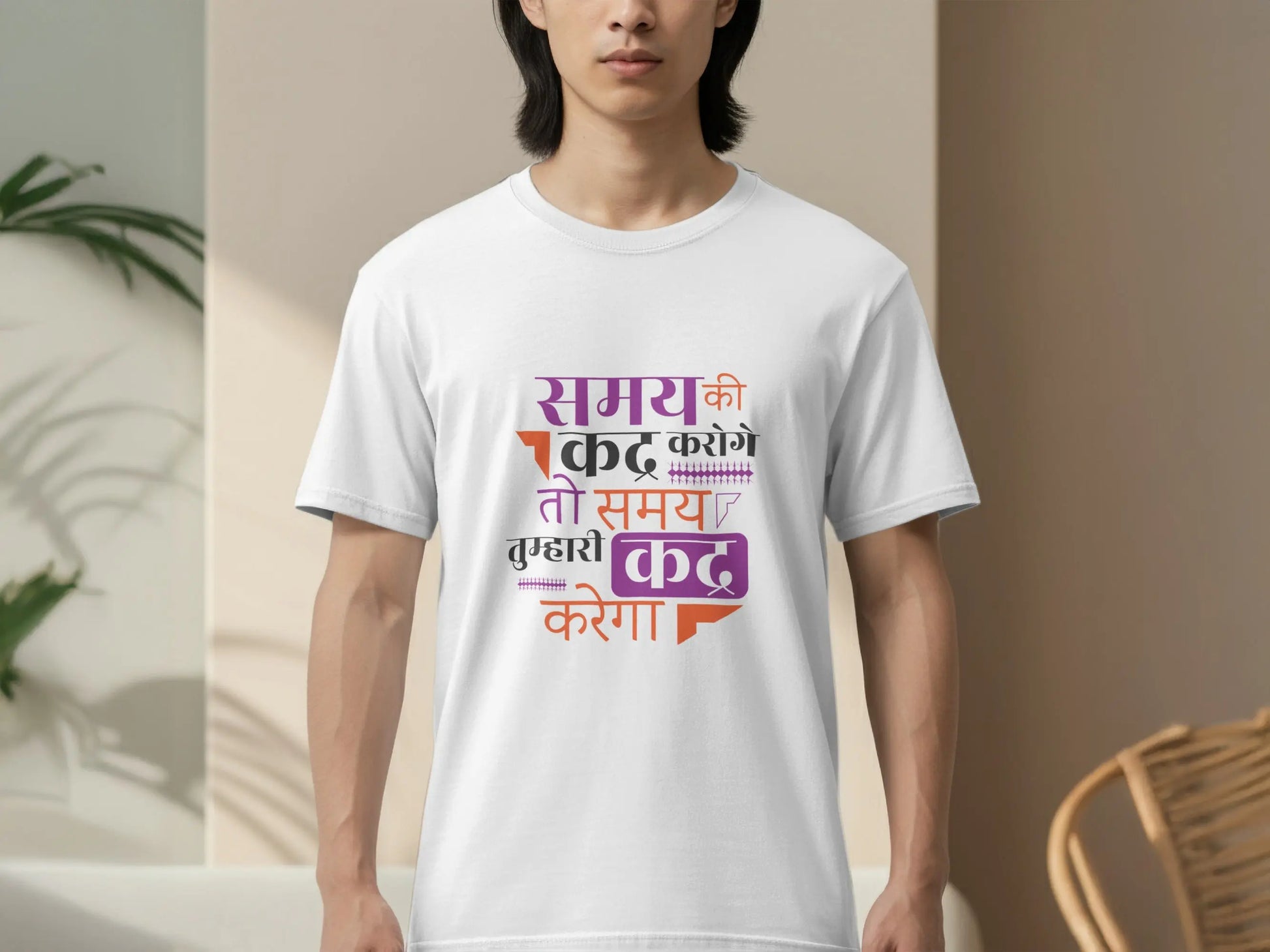 Samay Ki Kadar Karoge Graphic Design Print T-Shirts Boofy
