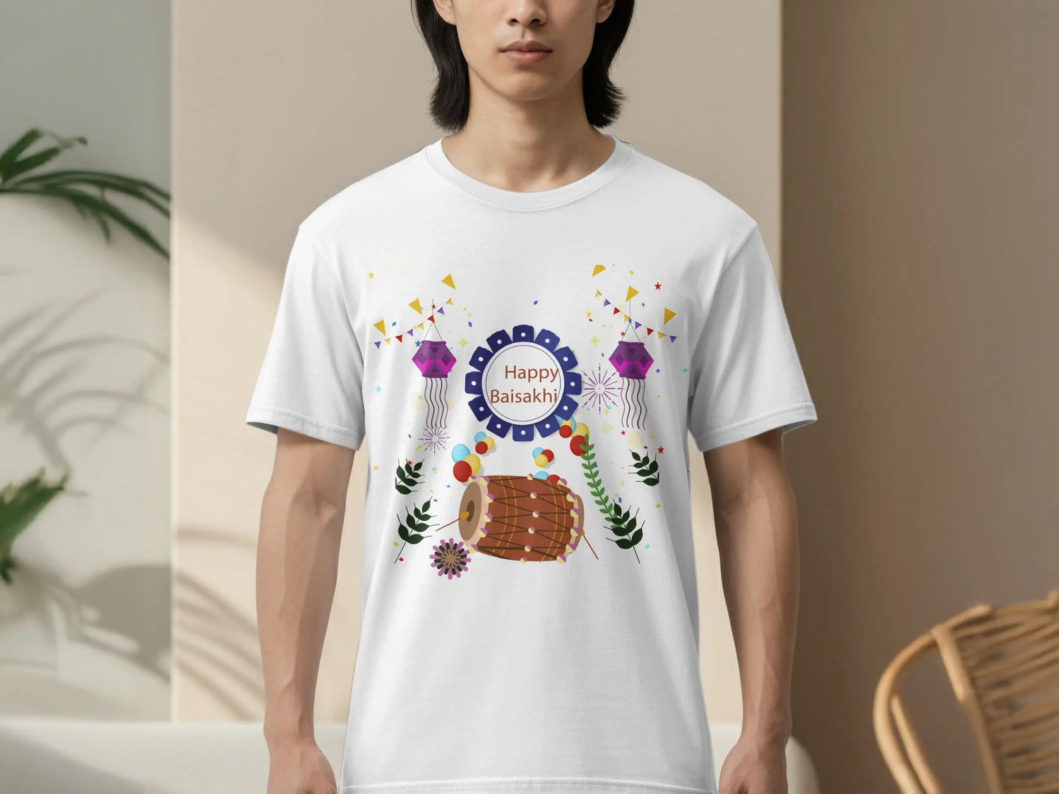 Celebrate Happy Baisakhi Festival With Drums T-Shirts Boofy