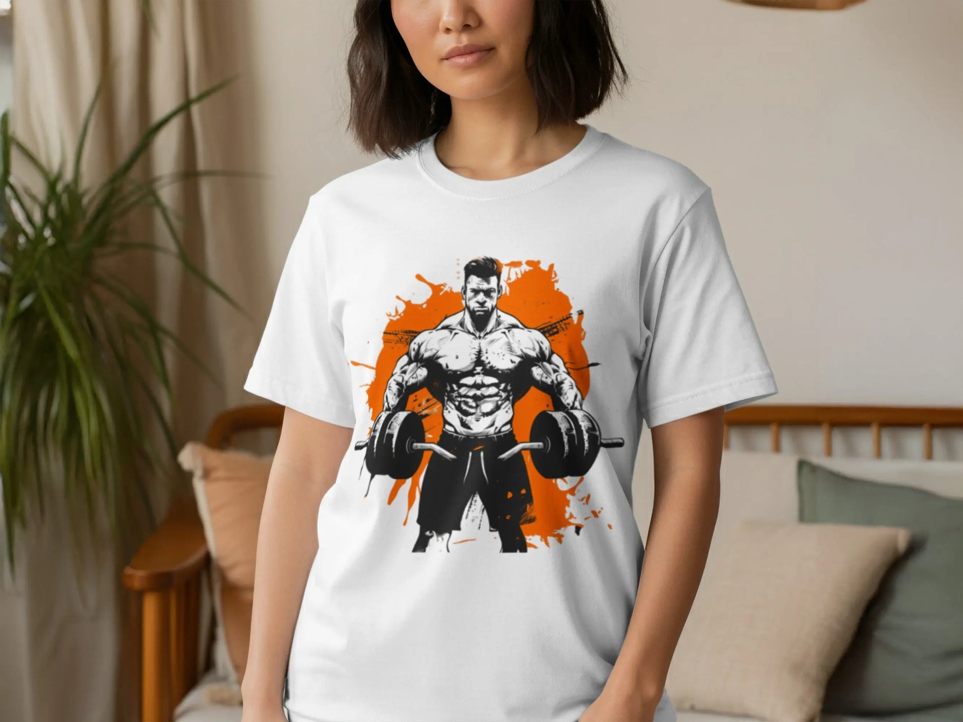 Bodybuilder Fitness Illustration Art Gym T-Shirt Boofy