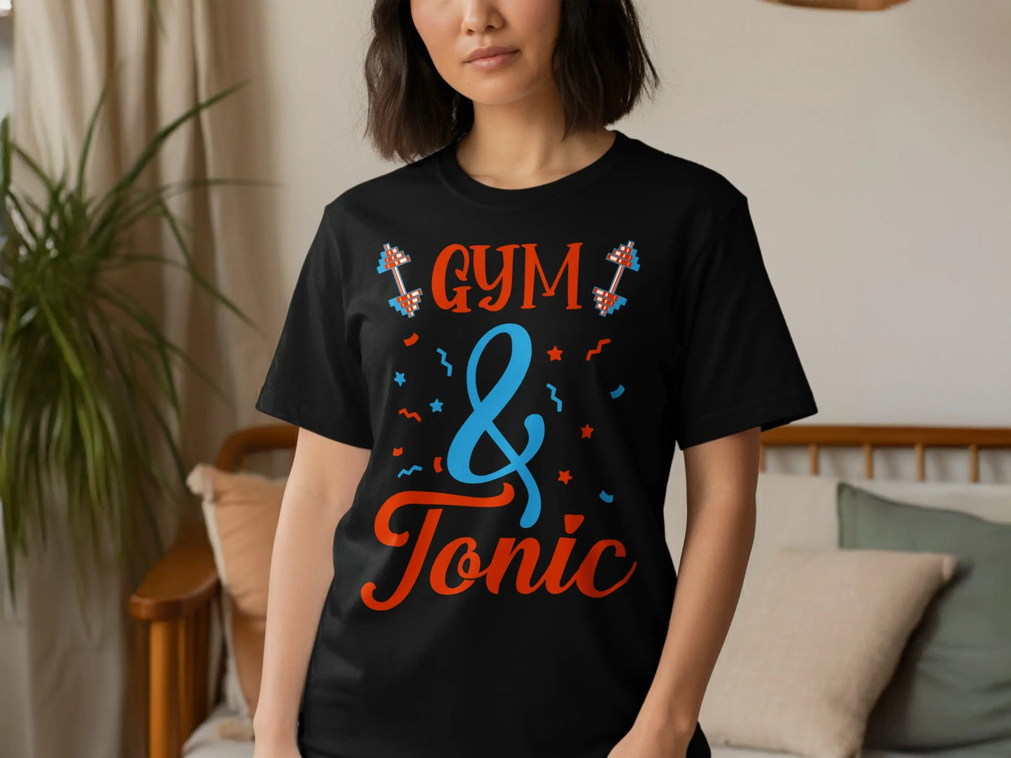 "Gym and Tonic" Motivational Quote T-Shirt Boofy