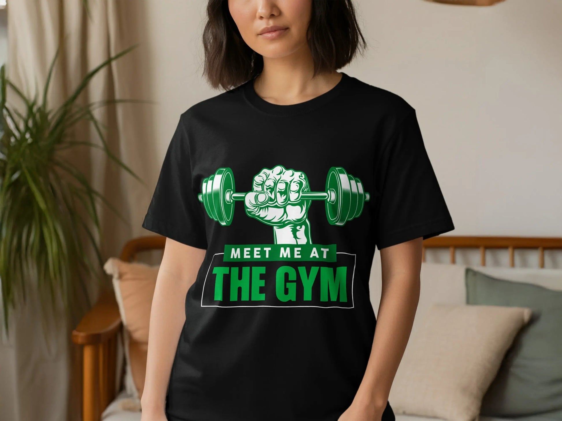 "Meet Me at the Gym" Motivational Fitness T-Shirts Boofy