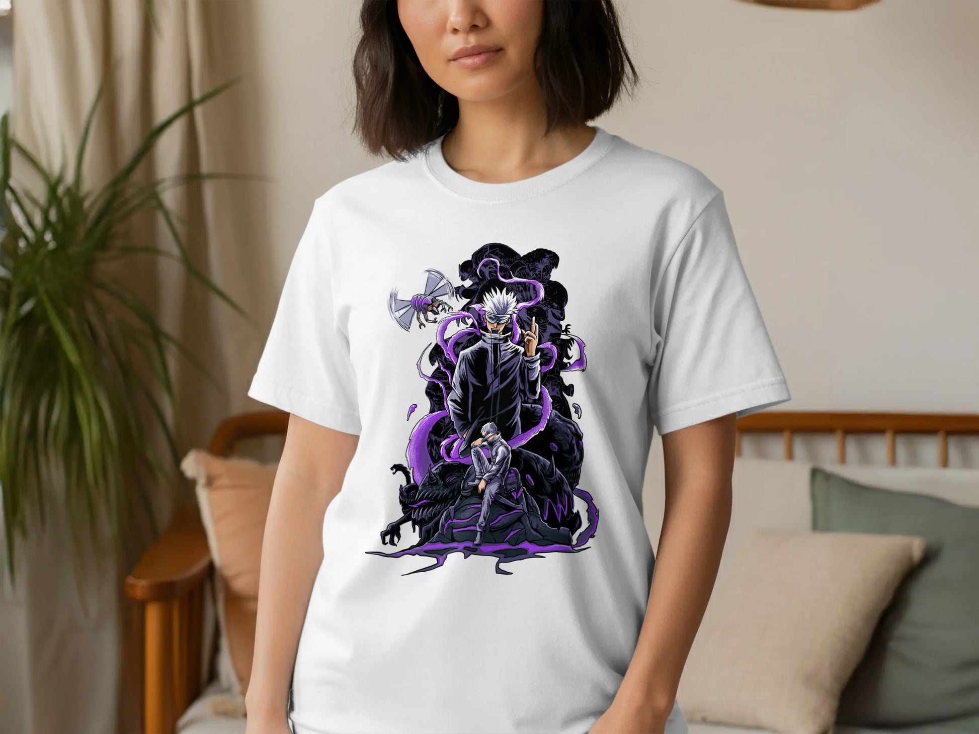 Satoru Gojo Domain Expansion Anime Inspired Art T-Shirt Boofy