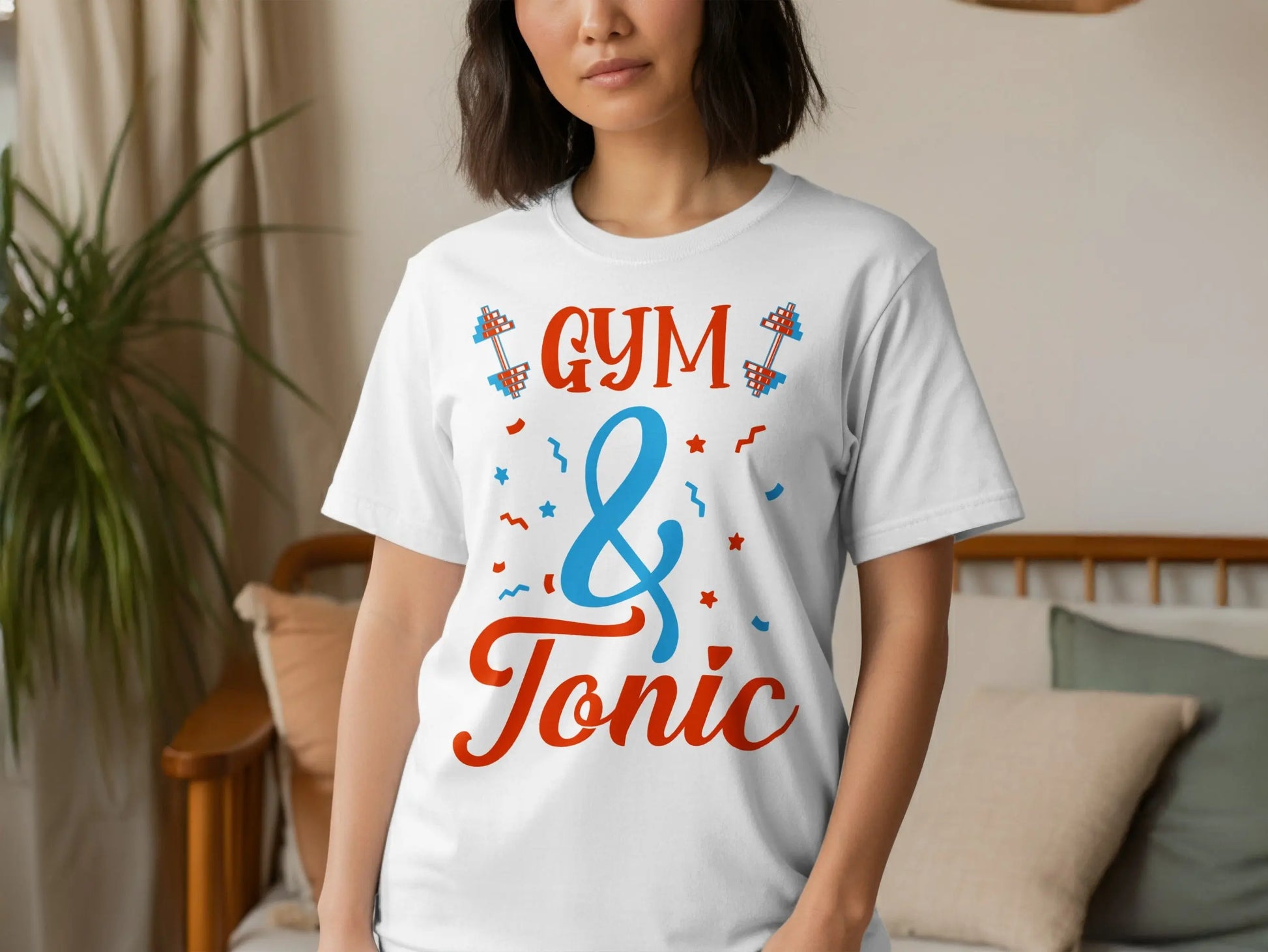 "Gym and Tonic" Motivational Quote T-Shirt Boofy