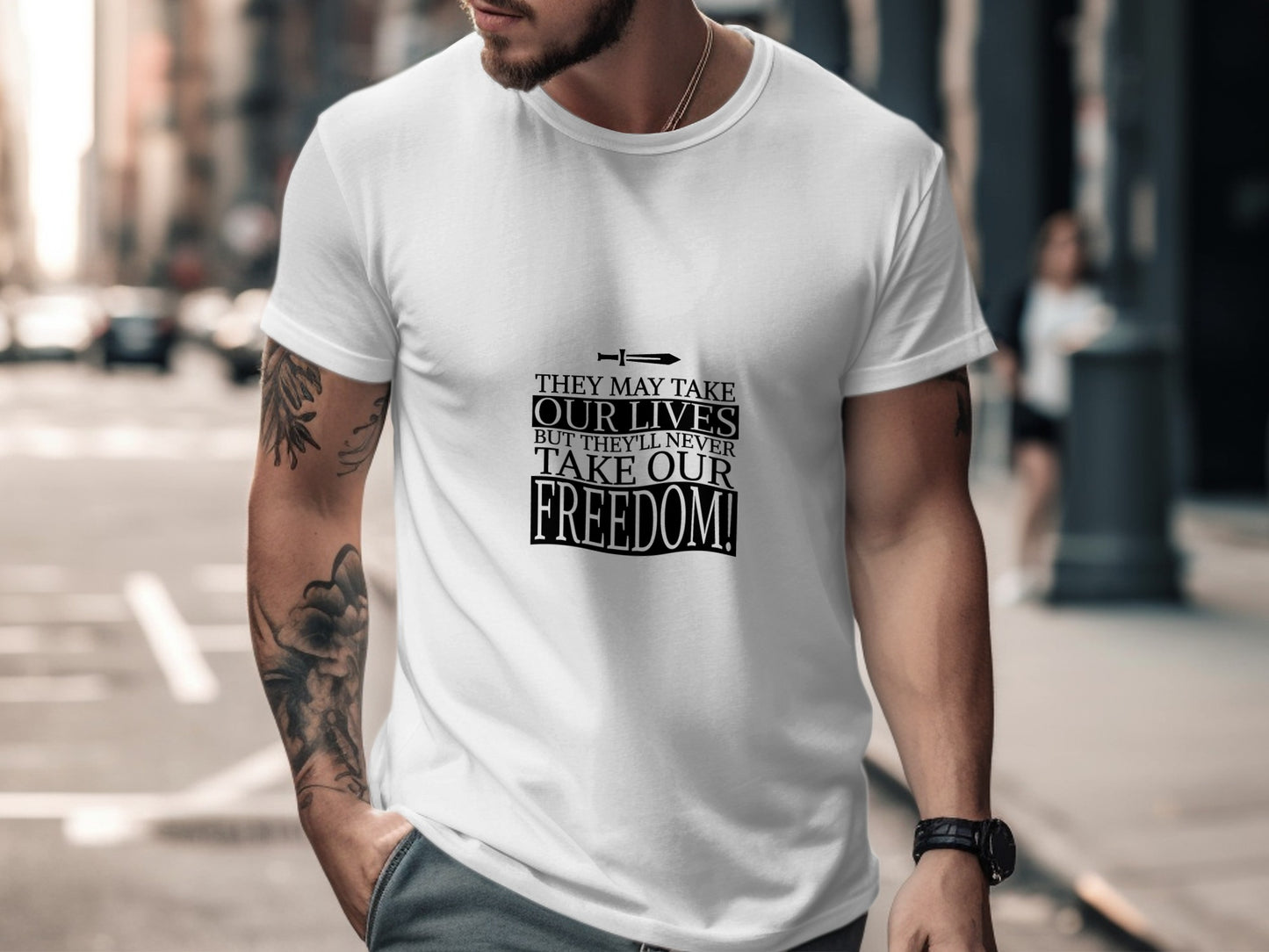 Iconic Movie T-Shirt: "They'll Never Take Our Freedom" Braveheart