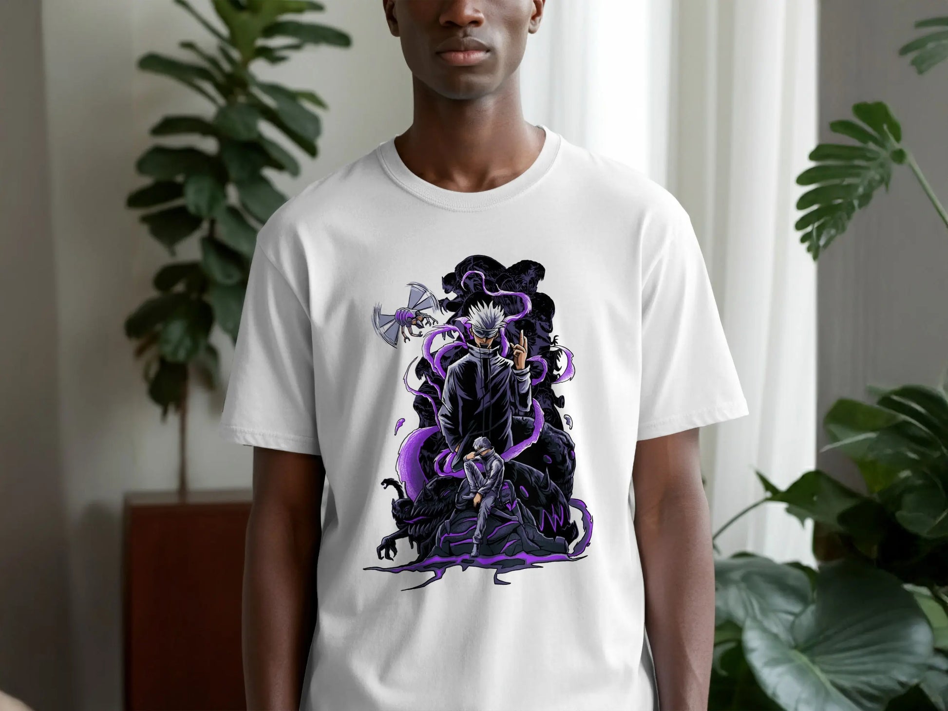Satoru Gojo Domain Expansion Anime Inspired Art T-Shirt Boofy