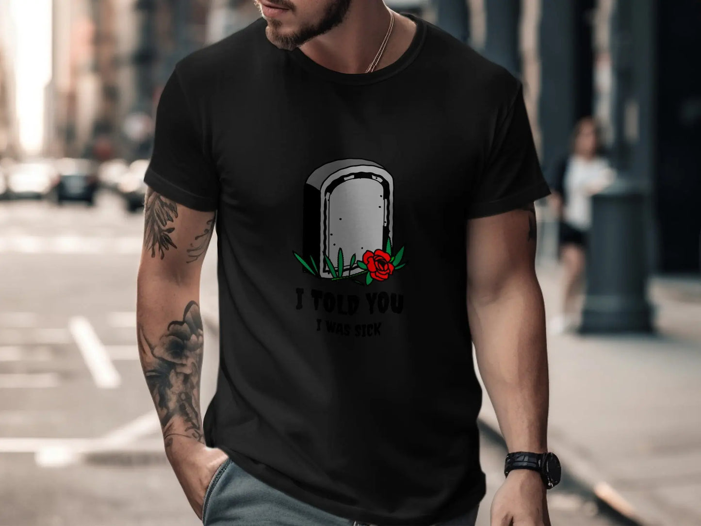 Funny Grave Humorous Print Statement T-Shirts Boofy