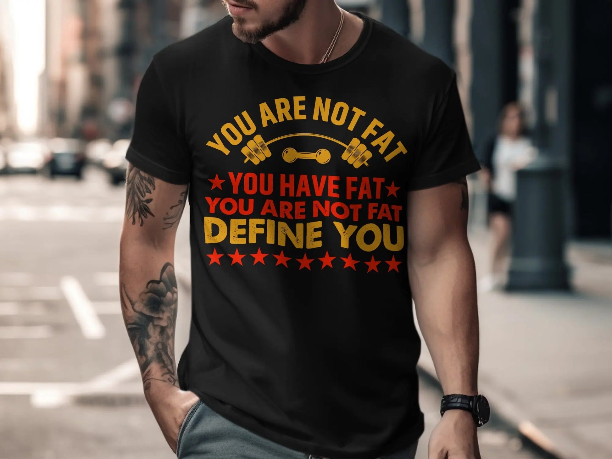 "You Are Not Fat" Inspirational Graphic T-Shirt Boofy