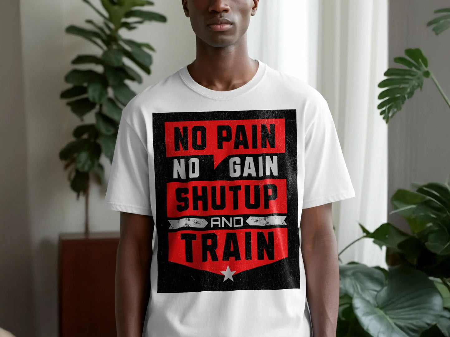 "No Pain No Gain Shutup and Train" T-Shirt Boofy