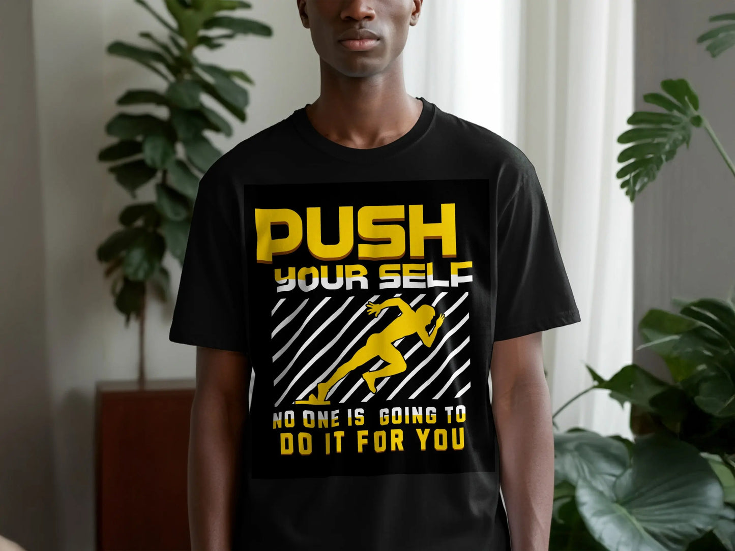 "Push Yourself" Motivational Graphic T-Shirt Boofy