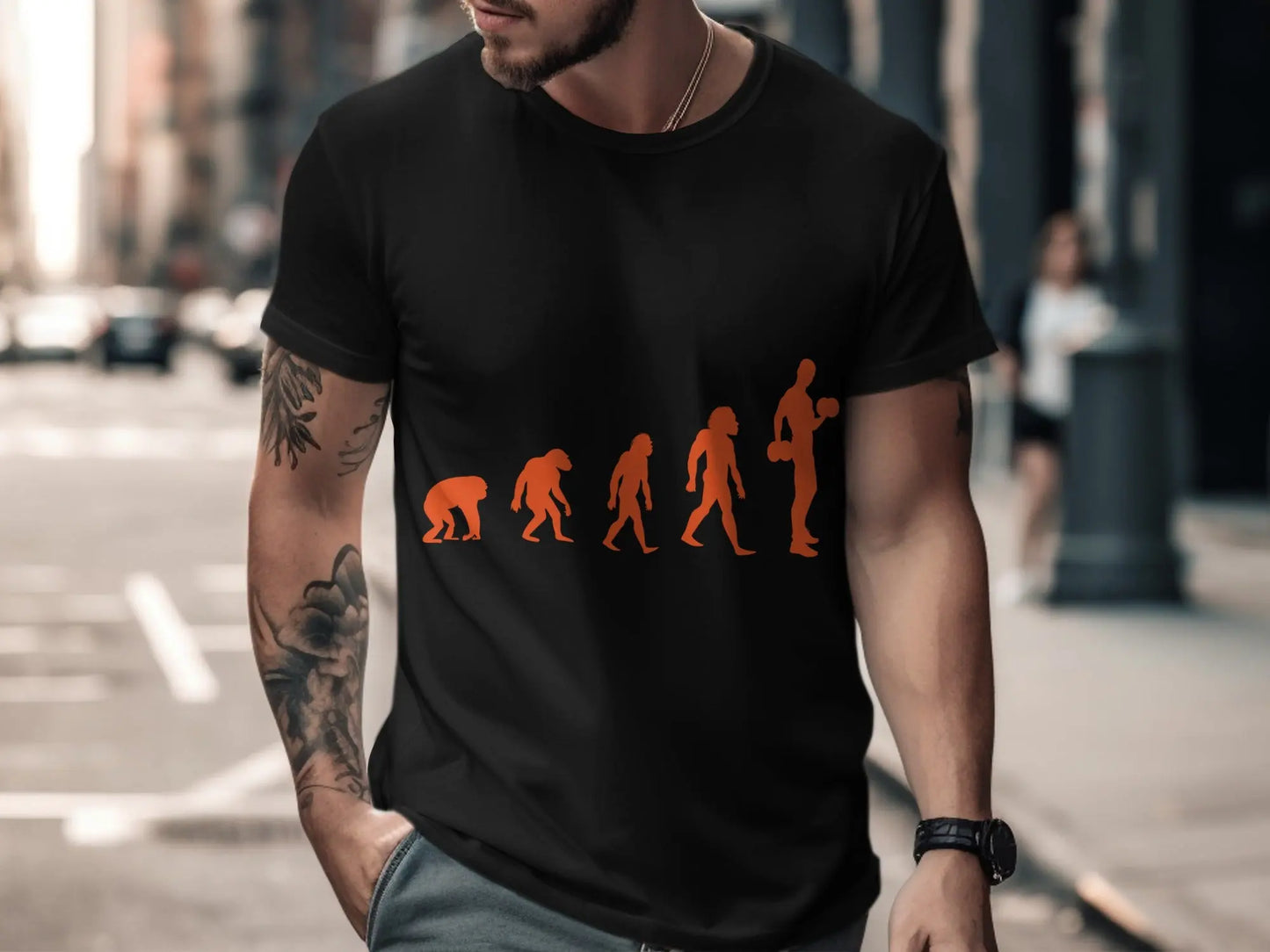 Evolution Lifting Progression Man Graphic T-Shirts Boofy