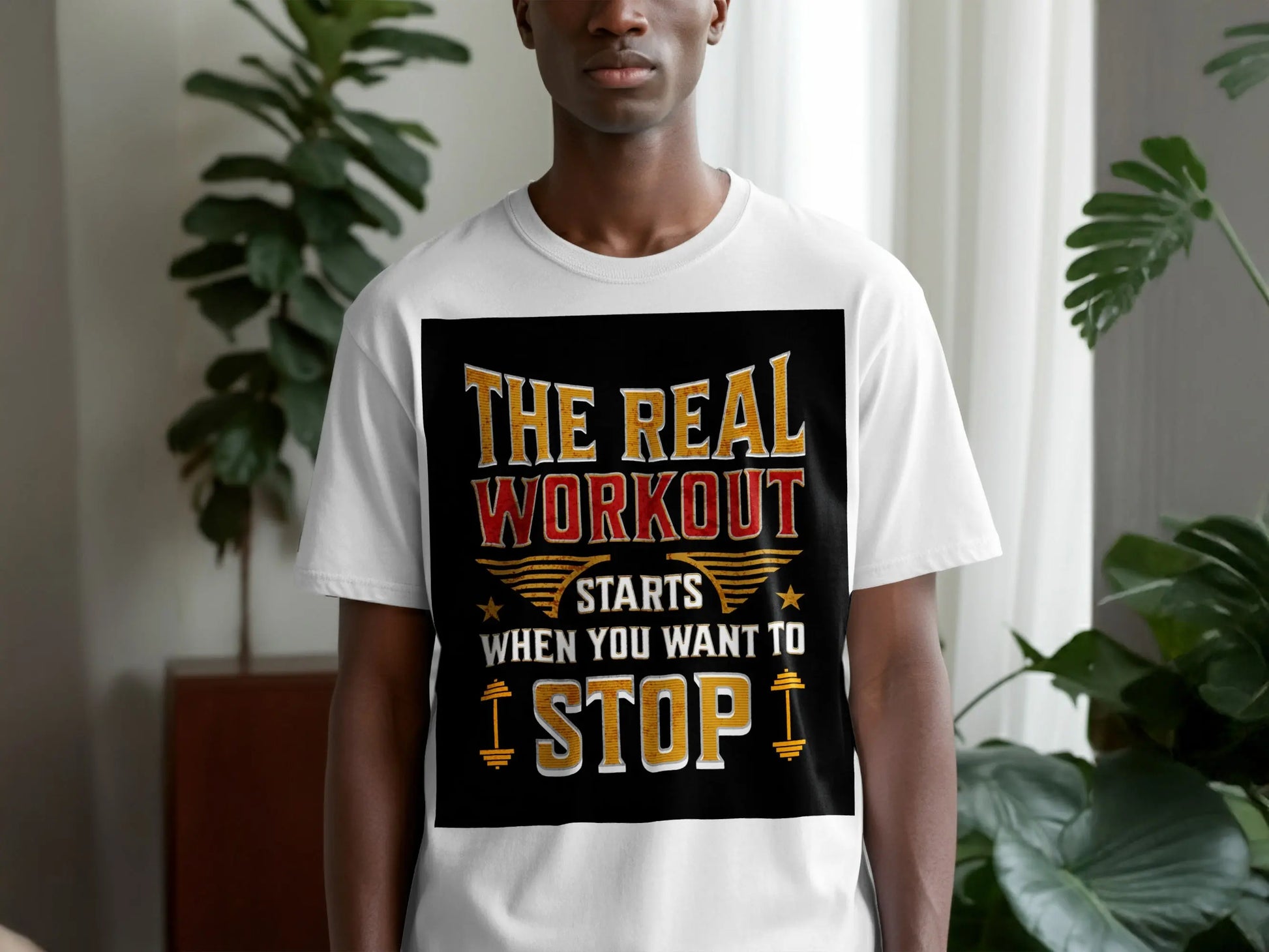 "The Real Workout Starts" Gym T-Shirt Boofy