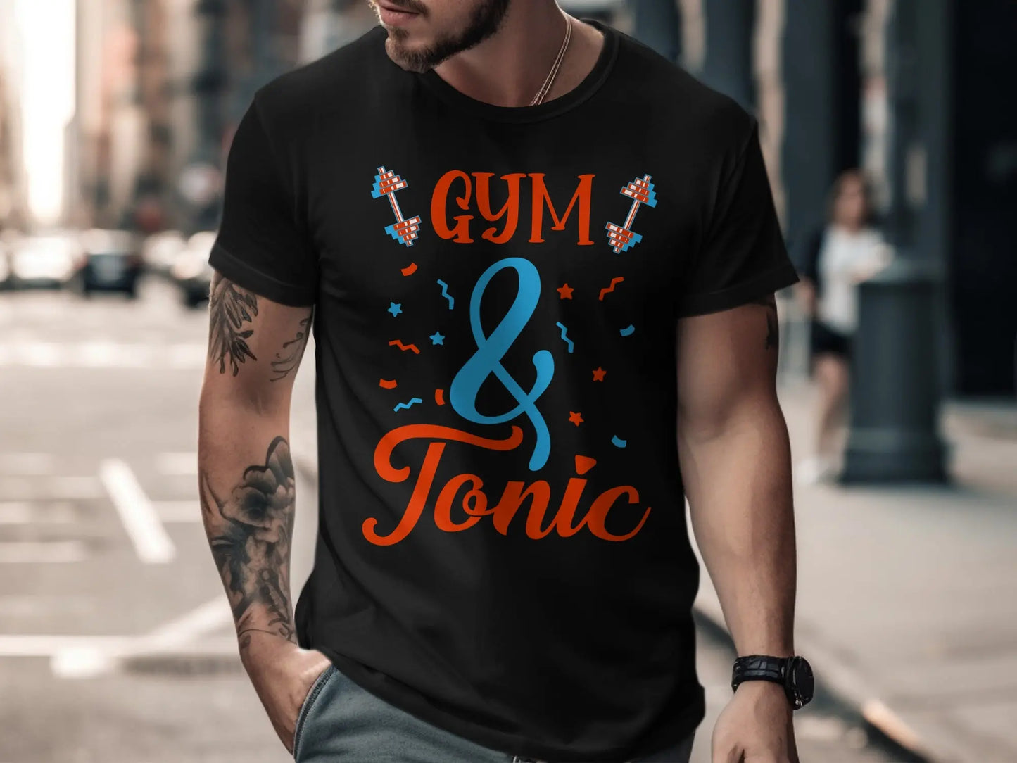 "Gym and Tonic" Motivational Quote T-Shirt Boofy