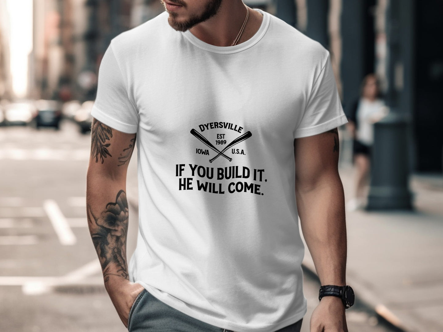 Baseball Movie T-Shirt: Dyersville Iowa "If You Build It" Quote