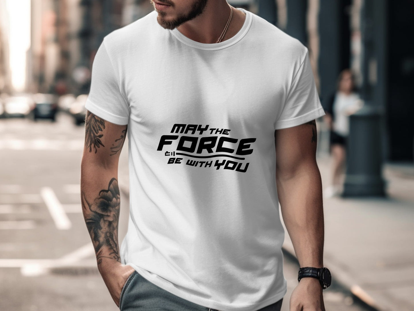 Star Wars T-Shirt: "May The Force Be With You" Iconic Jedi Design