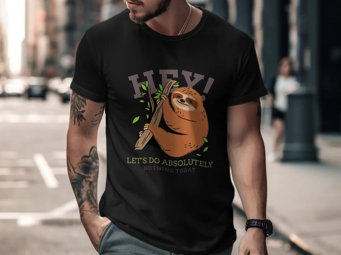 Sloth "Hey Let's Do Absolutely Nothing Today" T-Shirts Boofy