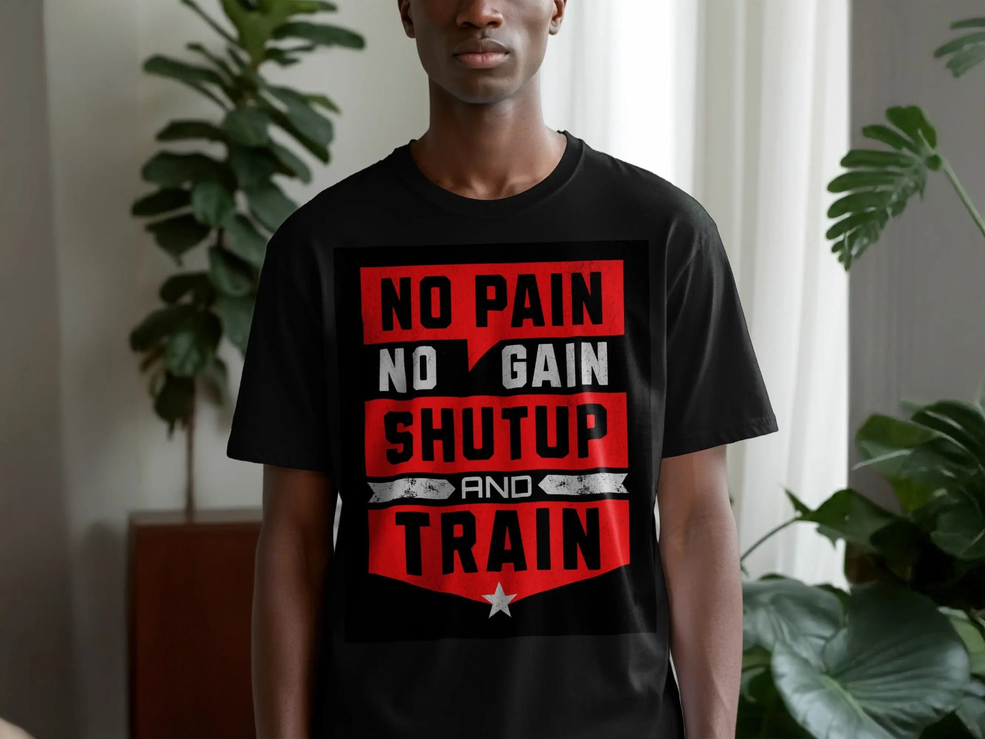 "No Pain No Gain Shutup and Train" T-Shirt Boofy