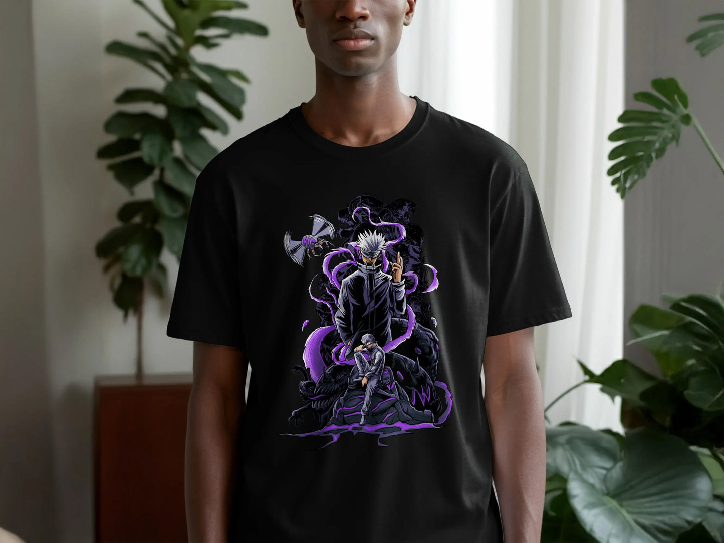 Satoru Gojo Domain Expansion Anime Inspired Art T-Shirt Boofy