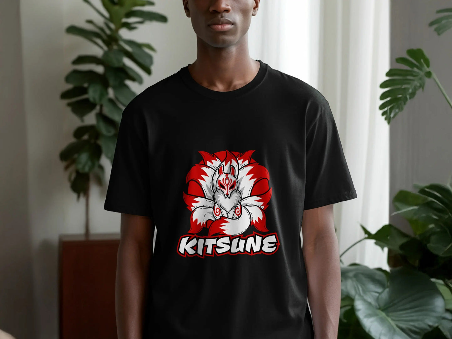 Nine Tailed Kitsune Fox Japanese Anime T-Shirt Boofy