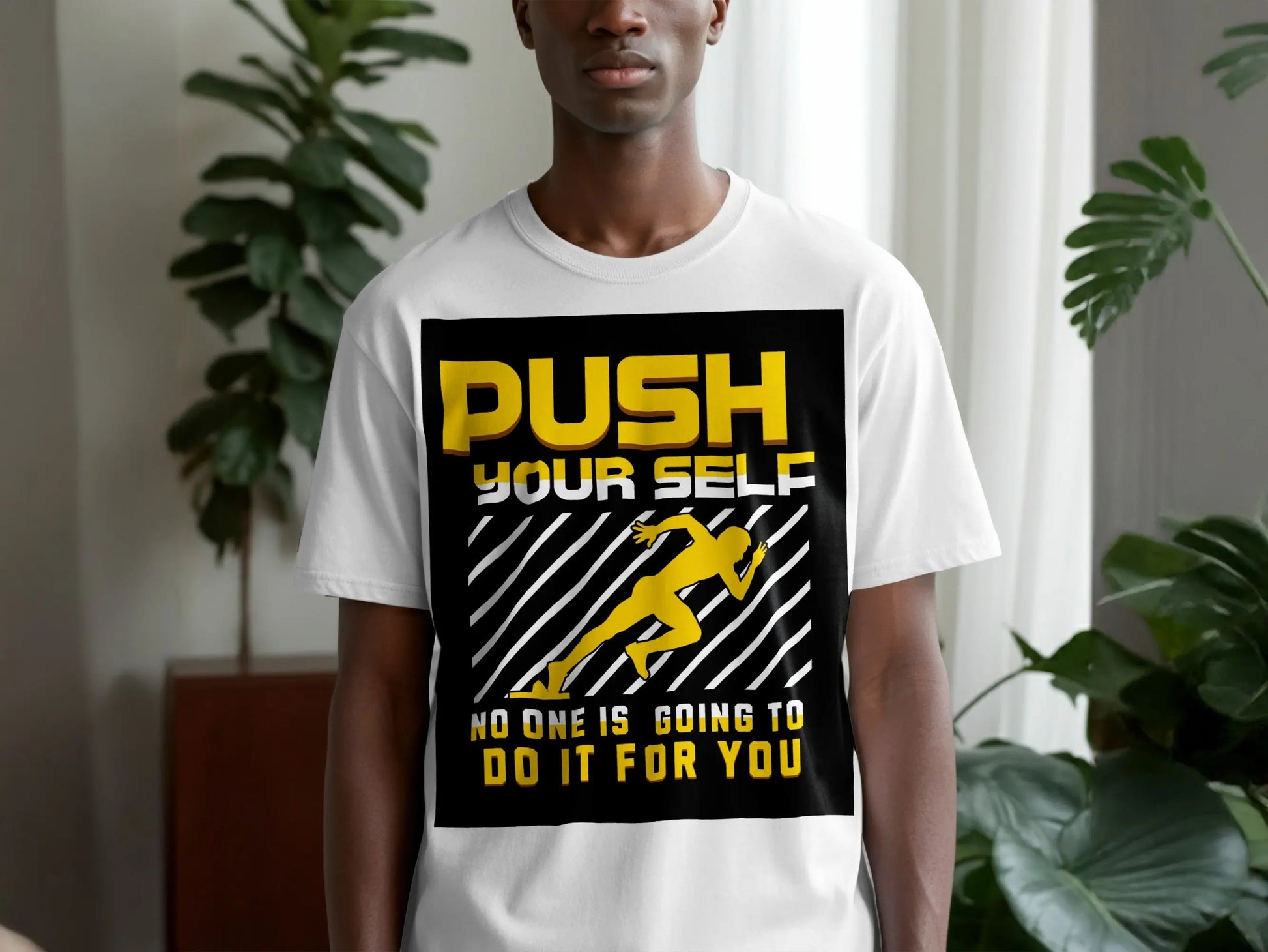 "Push Yourself" Motivational Graphic T-Shirt Boofy