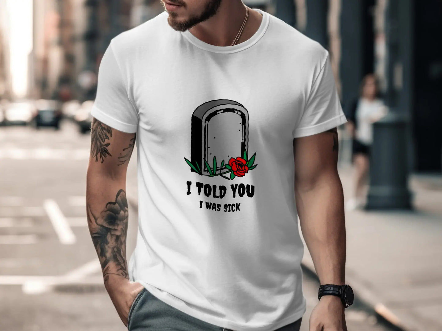 Funny Grave Humorous Print Statement T-Shirts Boofy