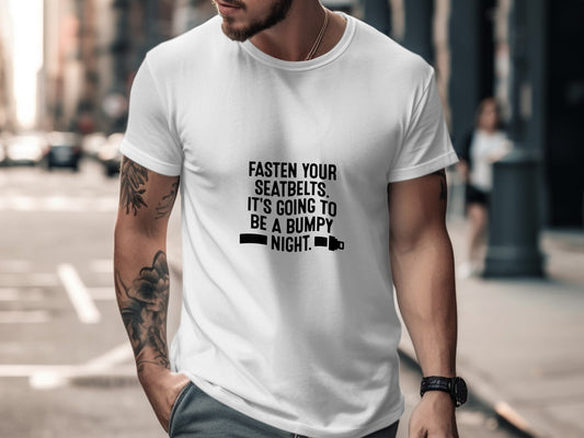 Iconic Movie Quote T-Shirt: "Fasten Your Seatbelts a Bumpy Night"