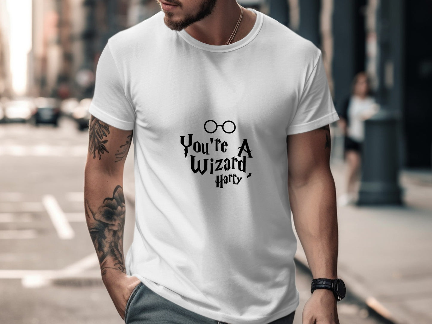 Fantasy Movie T-Shirt: "You Are A Wizard Harry" Funny Quote
