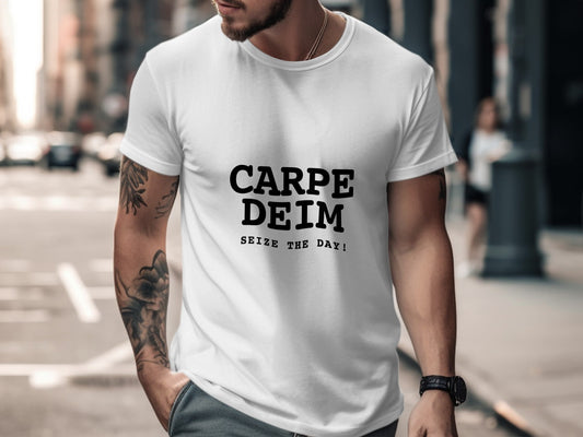 Inspirational Movie T-Shirt: Carpe Diem Seize the Day Motivation