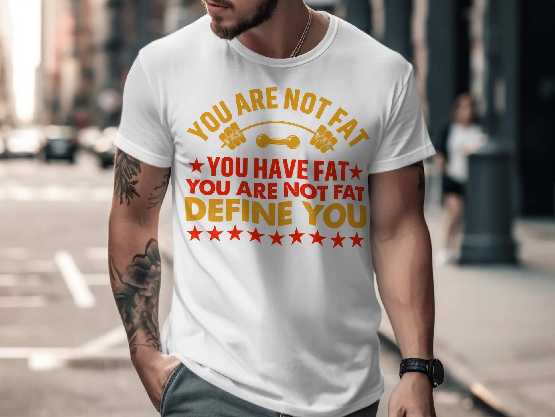 "You Are Not Fat" Inspirational Graphic T-Shirt Boofy