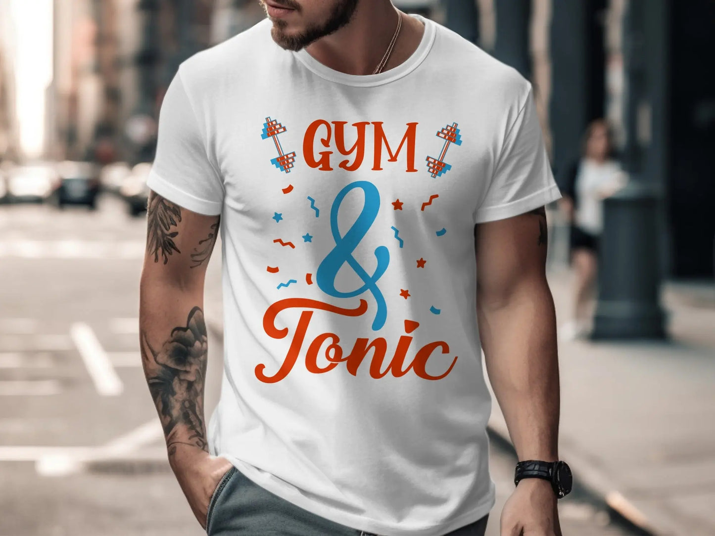 "Gym and Tonic" Motivational Quote T-Shirt Boofy