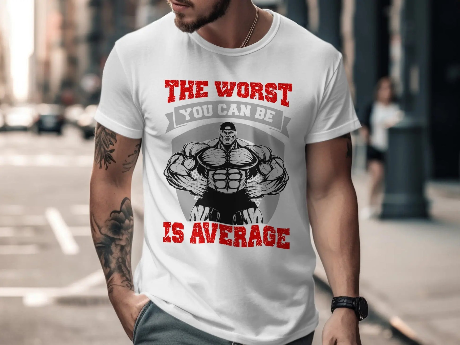 "The Worst You Can Be Is Average" Graphic T-Shirt Boofy