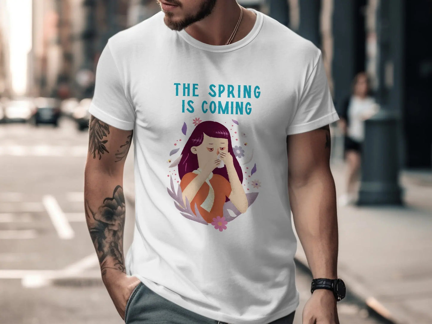 The Spring is Coming Graphic Tee for Seasonal Wear Boofy