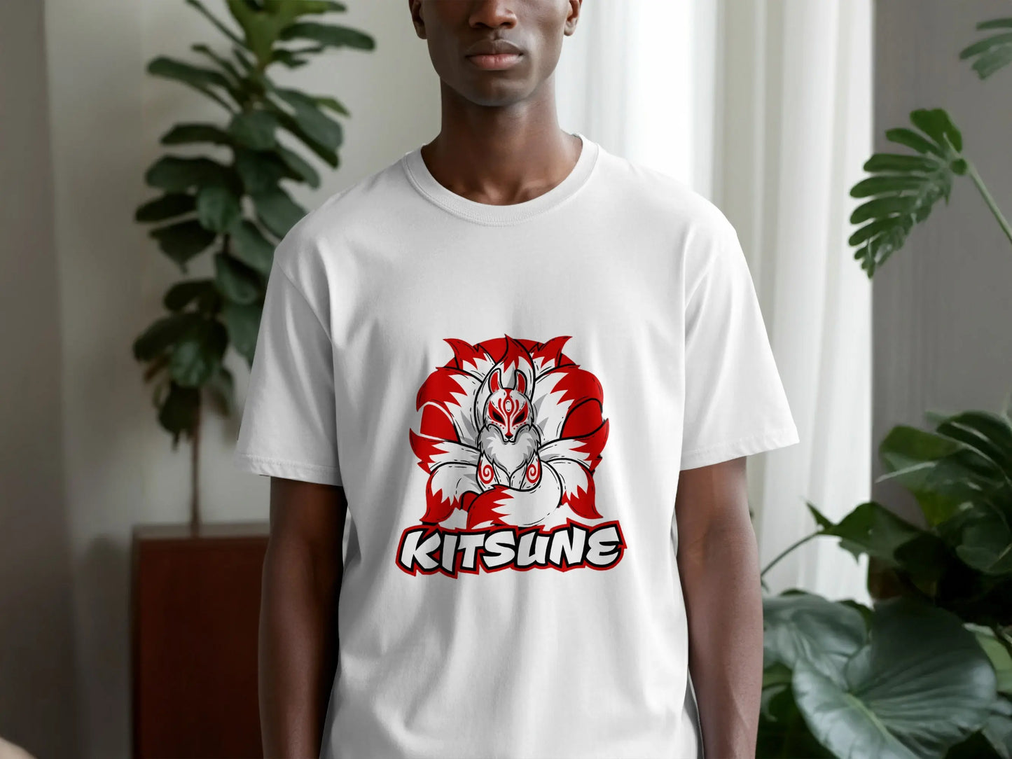 Nine Tailed Kitsune Fox Japanese Anime T-Shirt Boofy