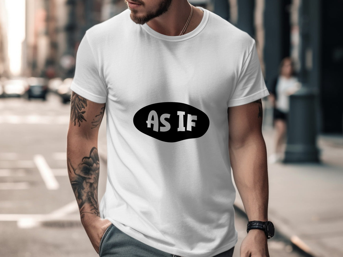90s Movie T-Shirt: "As If" Bold Statement Graphic Design