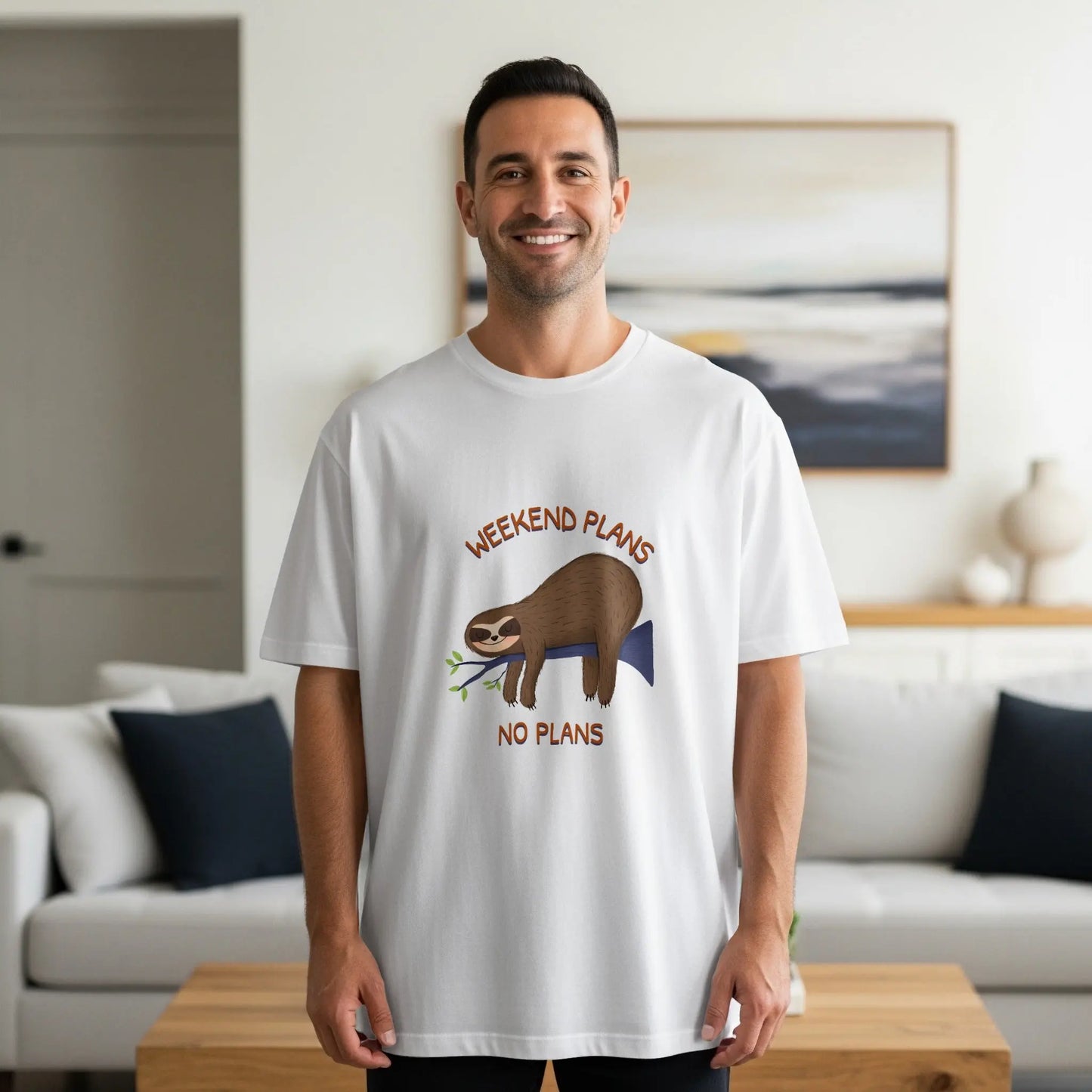 Relaxed Sloth Weekend Plans No Plans T-Shirts Boofy
