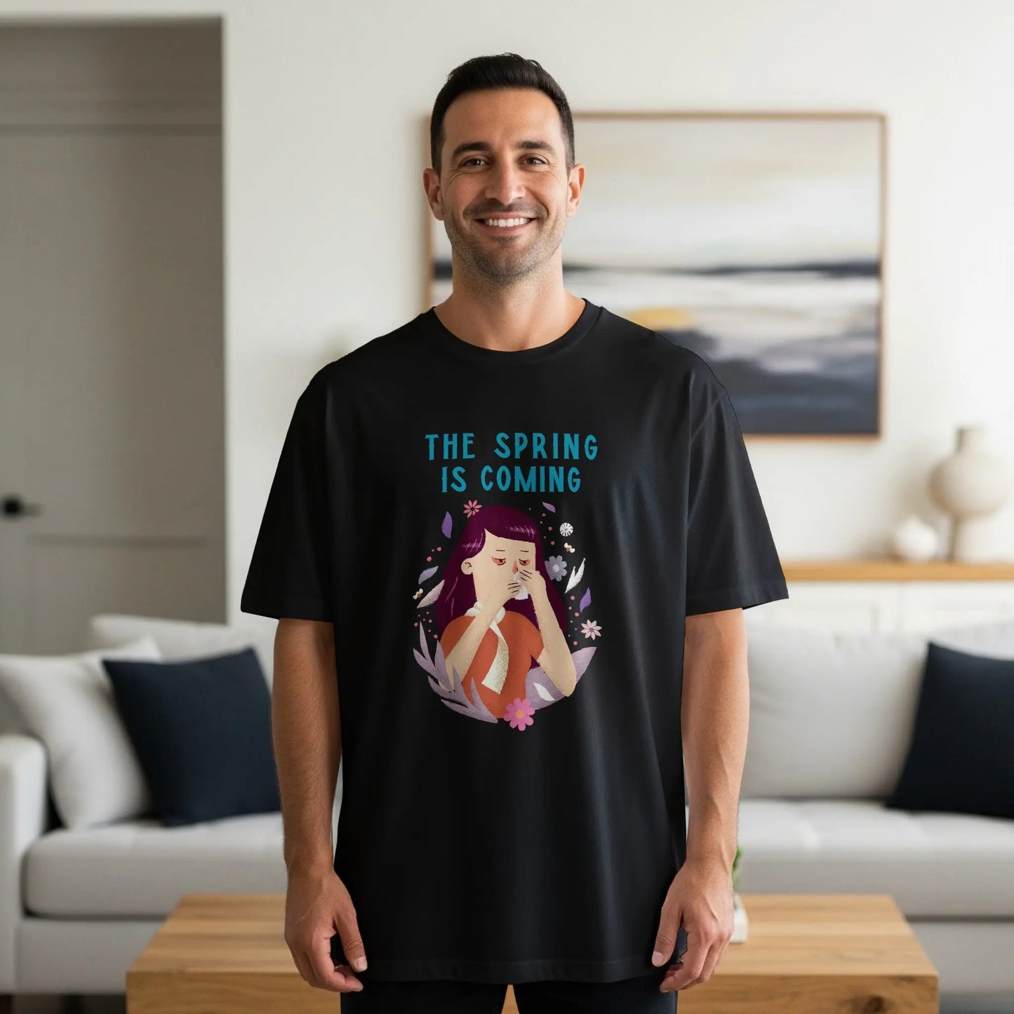 The Spring is Coming Graphic Tee for Seasonal Wear Boofy