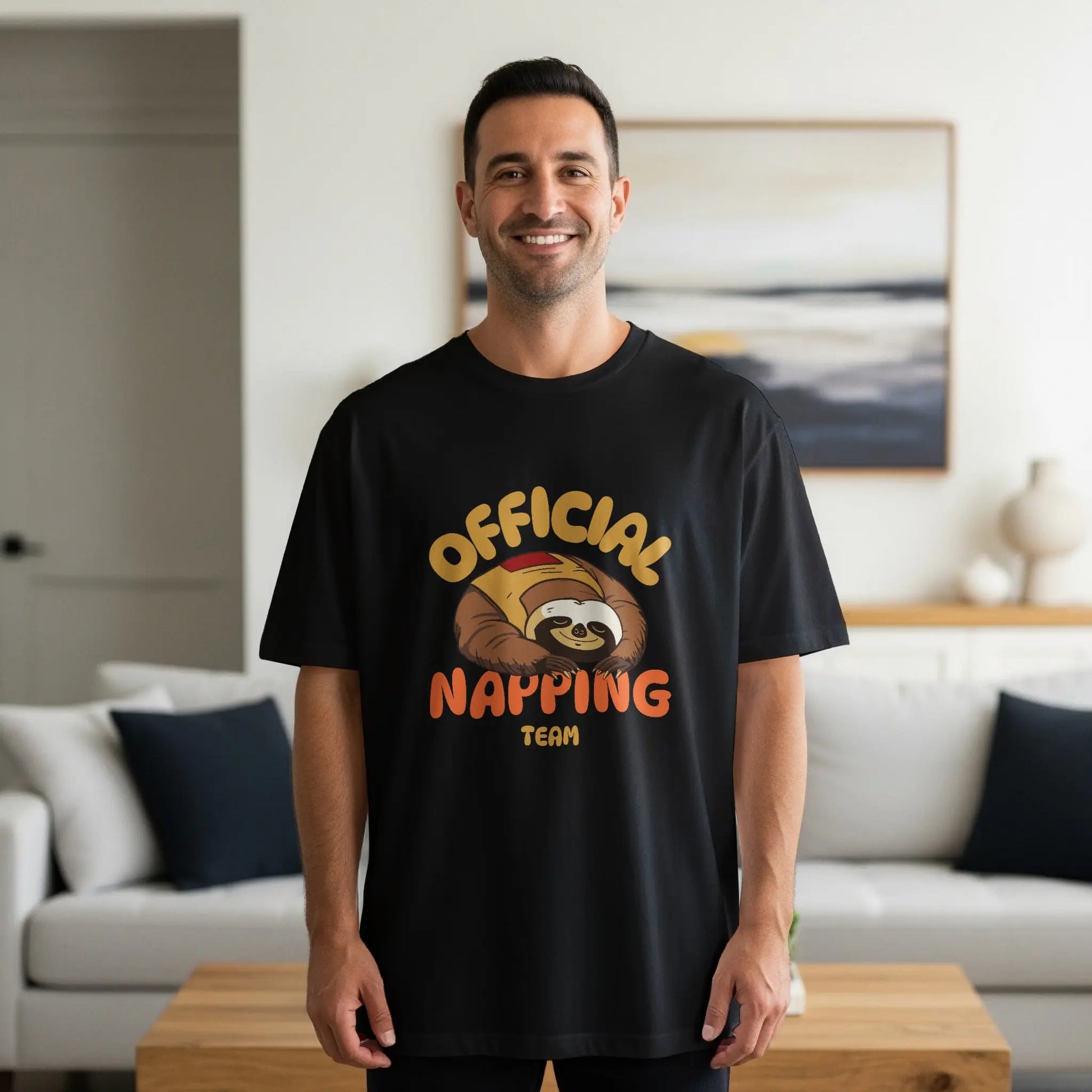 Official Napping Team Sloth Illustration T-Shir Boofy