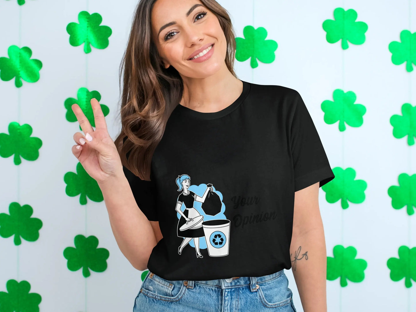 Retro Maid Disposing Your Opinion Graphic T-Shirts Boofy