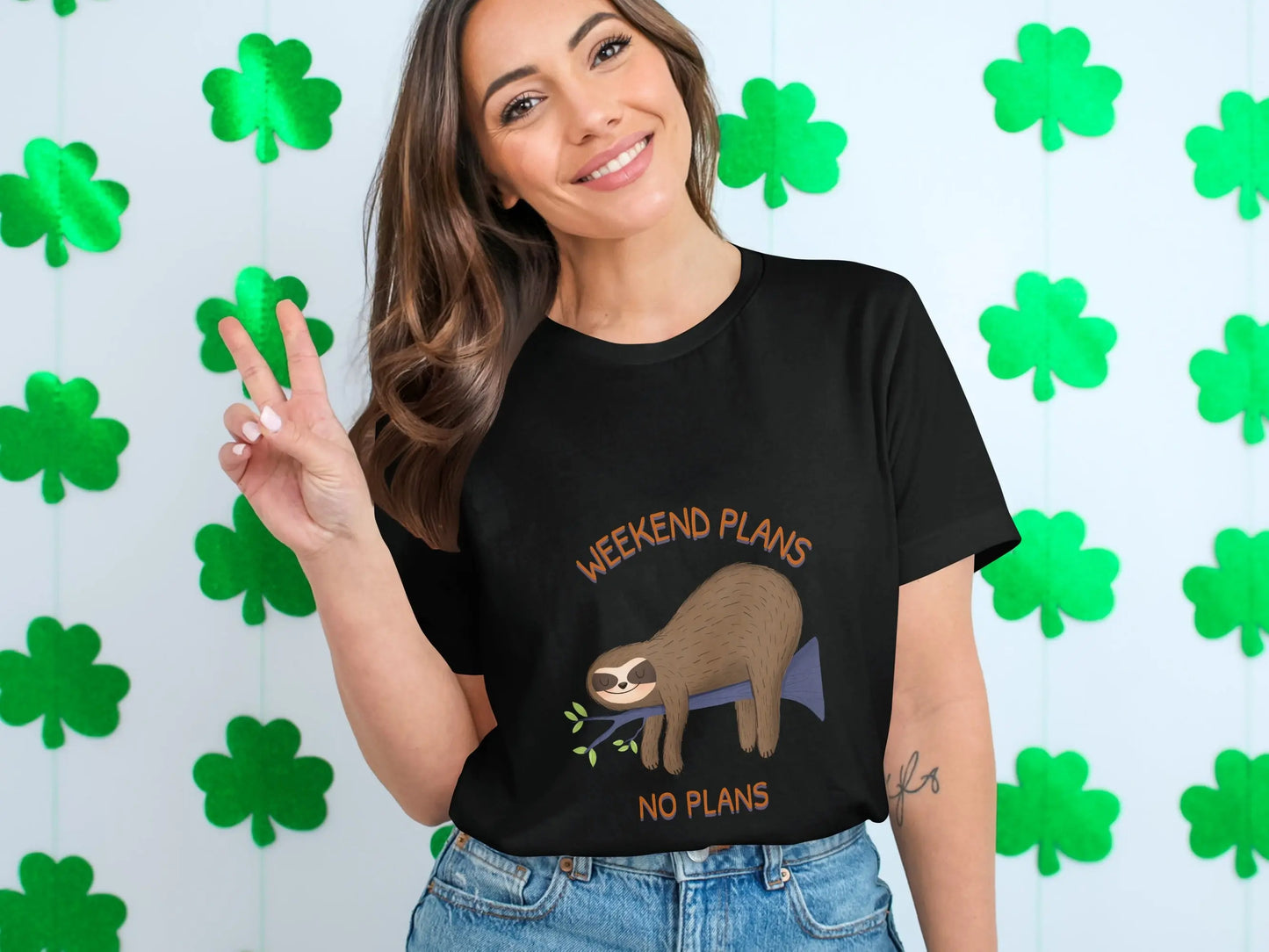 Relaxed Sloth Weekend Plans No Plans T-Shirts Boofy