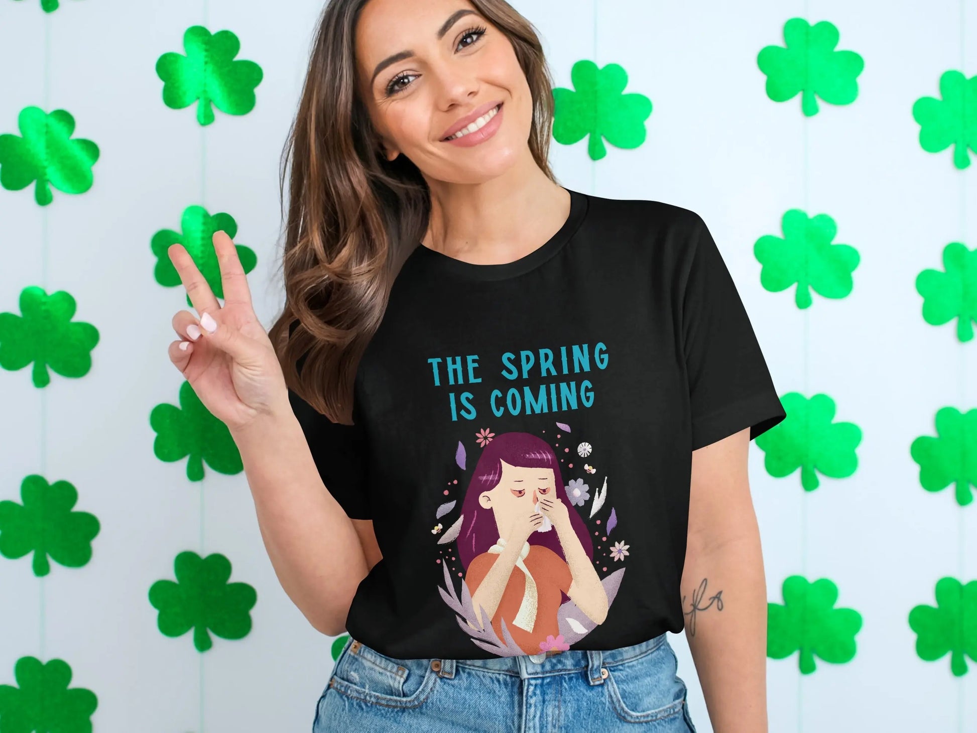 The Spring is Coming Graphic Tee for Seasonal Wear Boofy