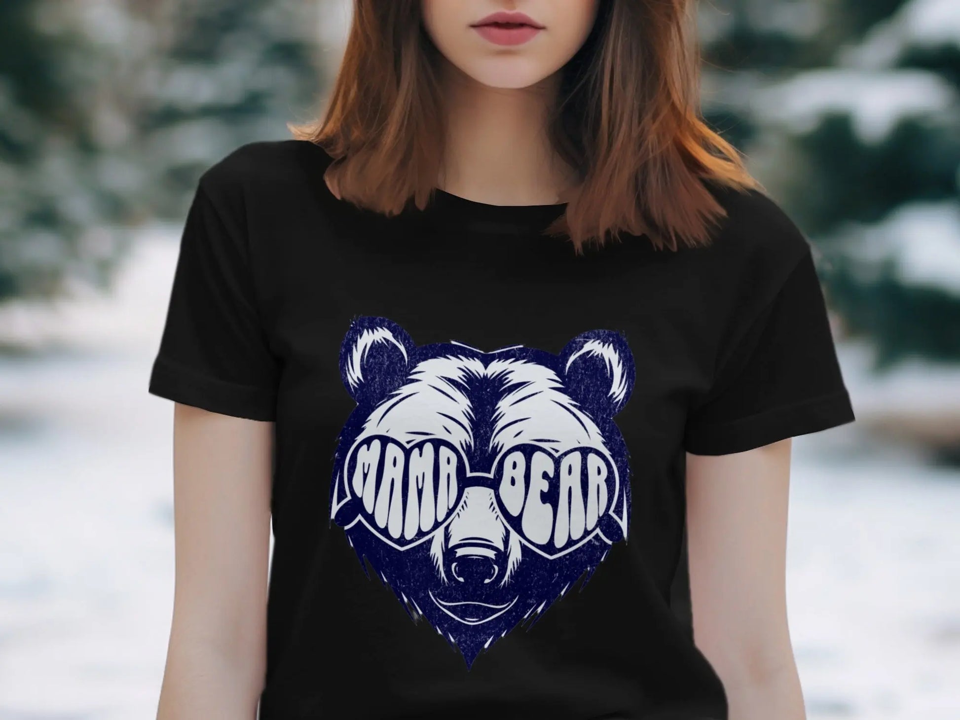 Mama Bear Graphic Tee for Moms and Grandmothers Boofy