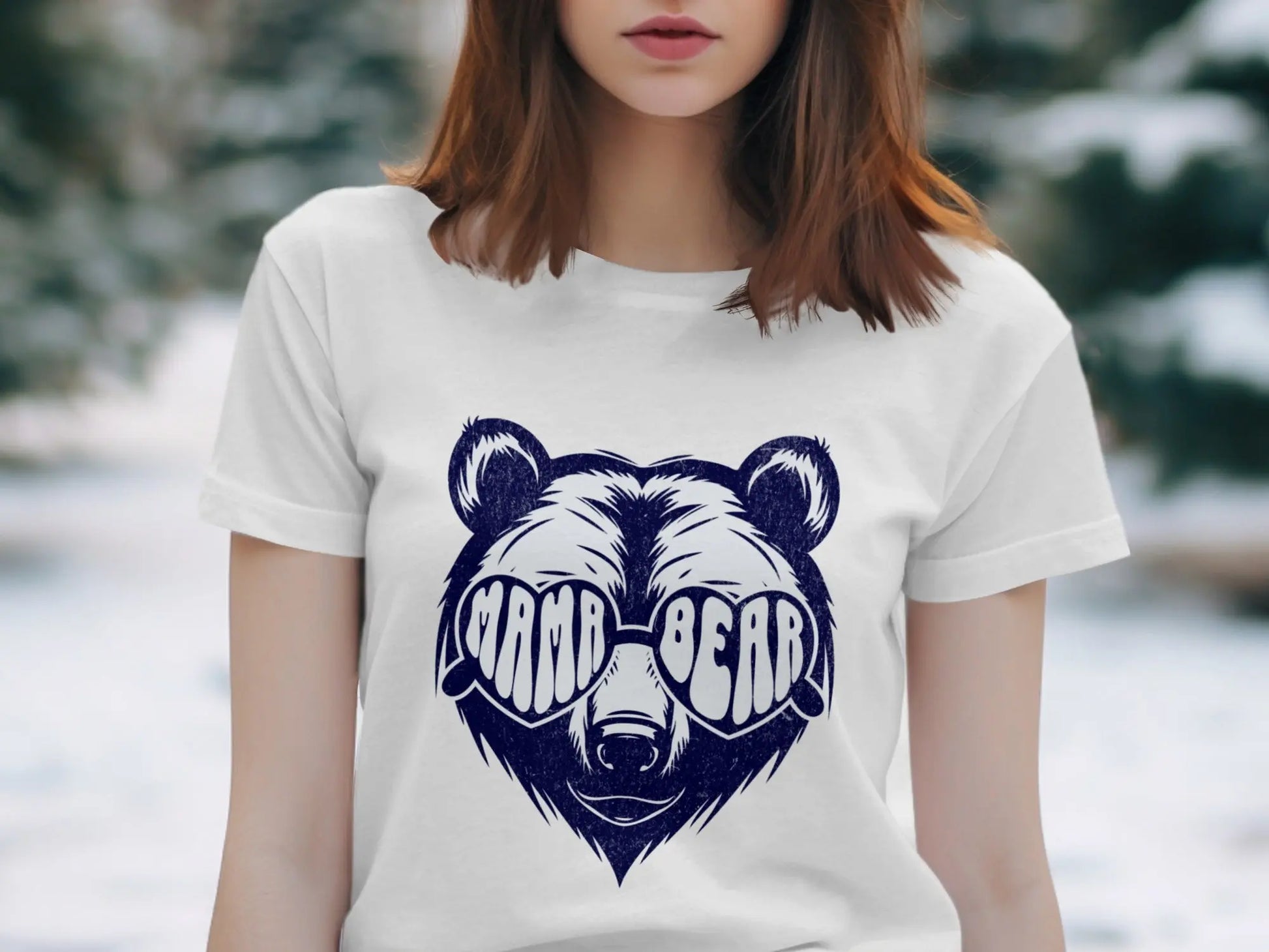 Mama Bear Graphic Tee for Moms and Grandmothers Boofy