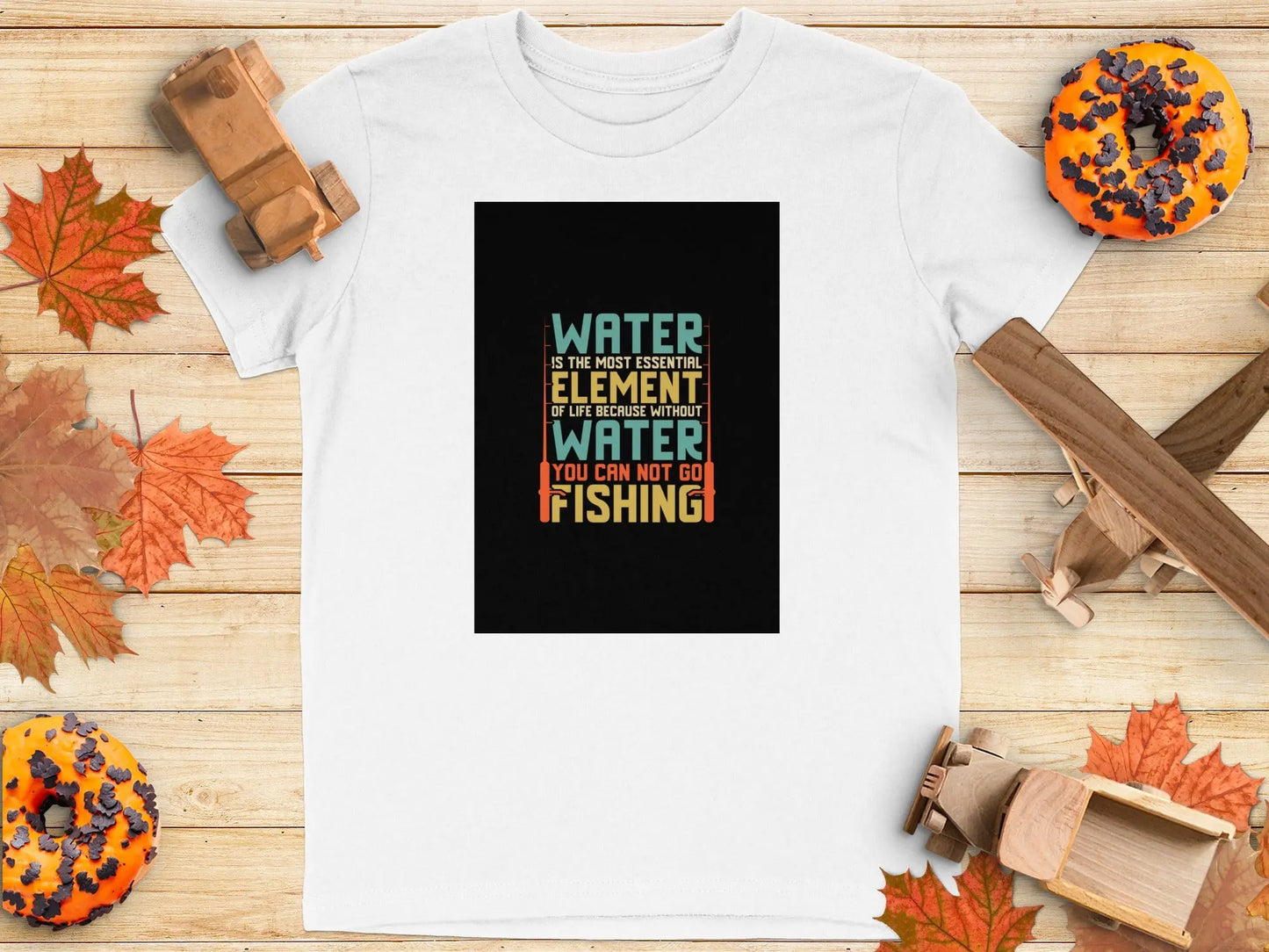 Water Element "Fishing Is Best" Quote T-Shirt Boofy