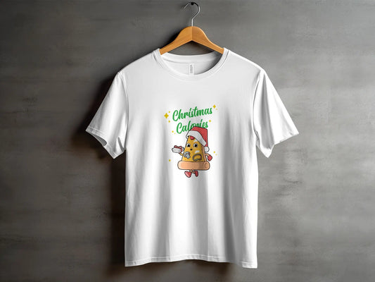 Christmas Calories Funny Holiday Pizza T-Shirts Boofy