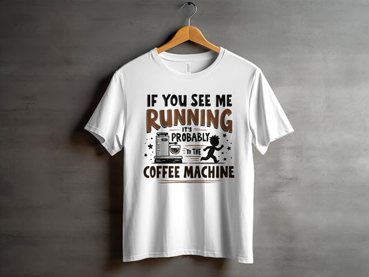 If You See Me Running It's Probably to the Coffee Machine T-Shirts