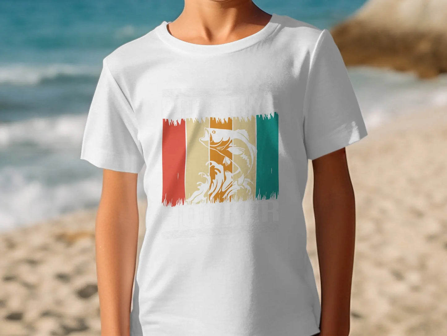 Bold Art Style Fish and Waves T-Shirt Boofy