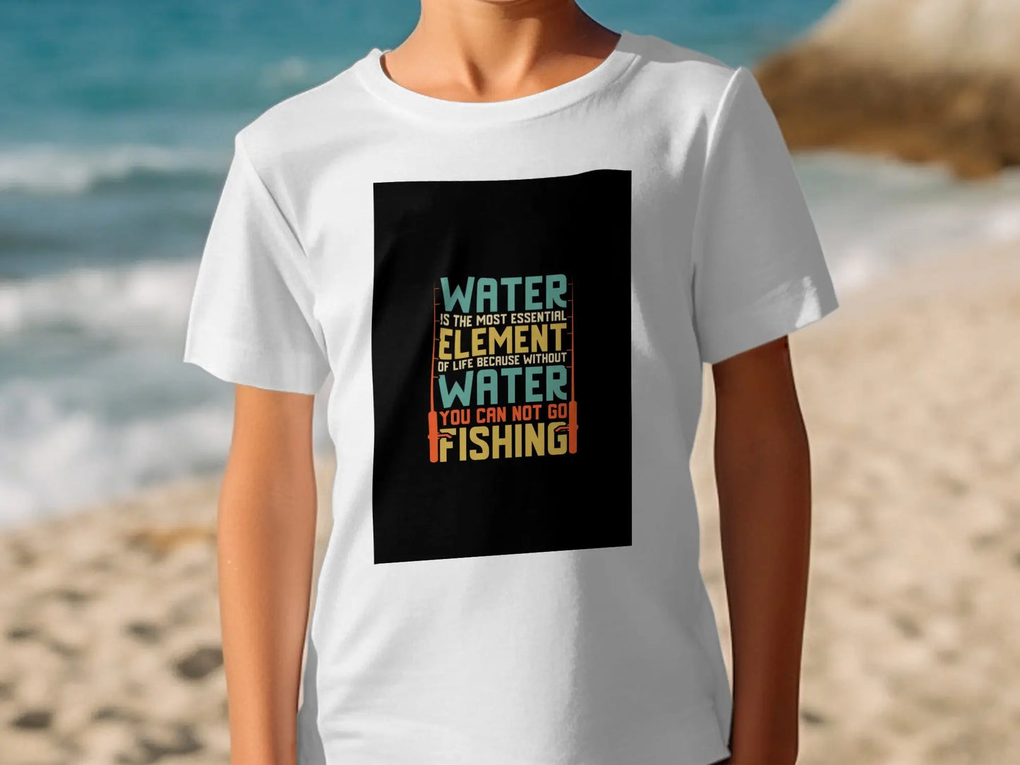 Water Element "Fishing Is Best" Quote T-Shirt Boofy