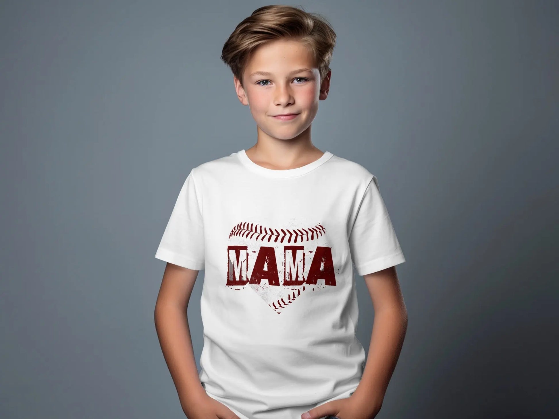 Baseball Love Mama Graphic Heart T-Shirts Boofy