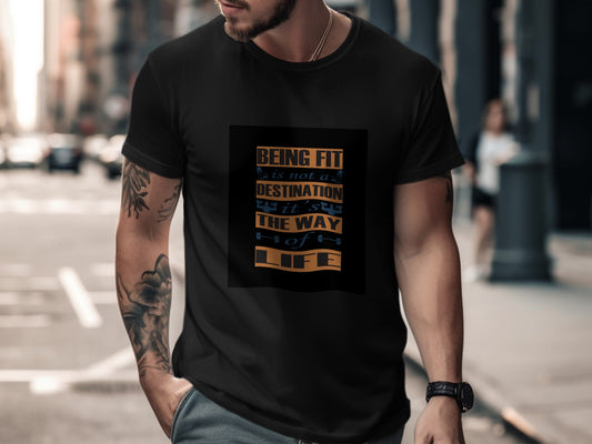 Fitness Is a Way of Life Tee - Cotton Tshirt
