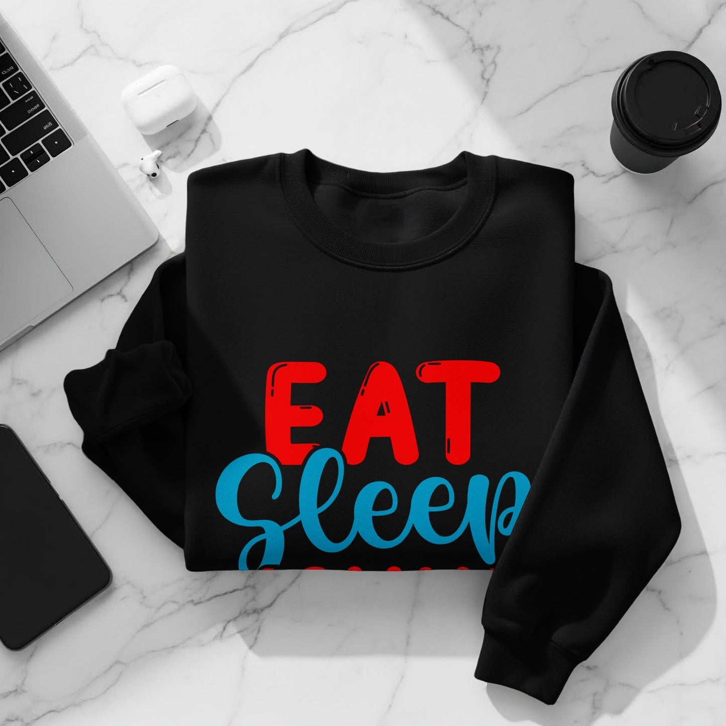 eat sleep gym repeat - Cotton Tshirt
