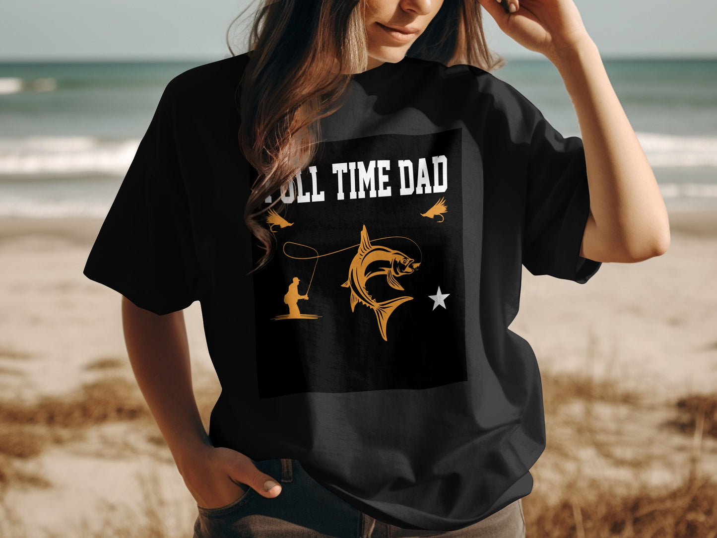 No Days Off, All Heart - Fishing Tshirt